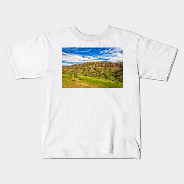 North Dakota Badlands Kids T-Shirt by Gestalt Imagery